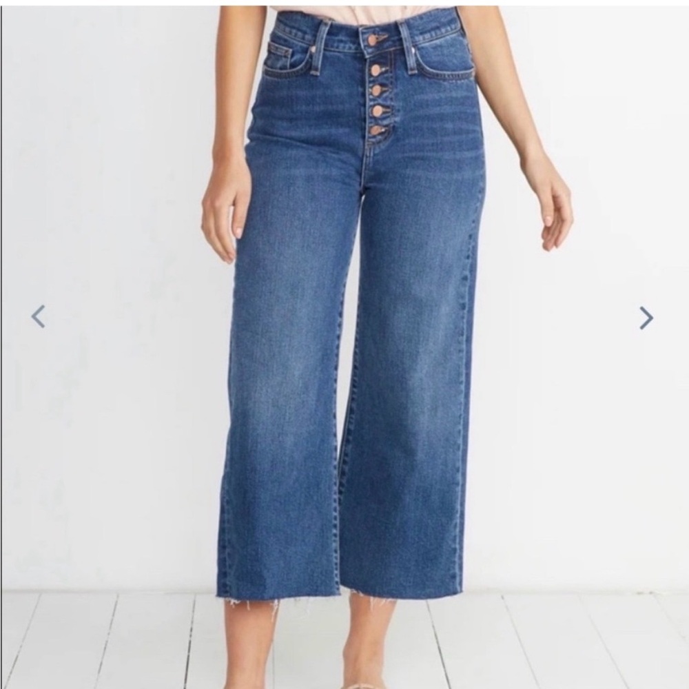 Marine Layer Wide Leg Crop Denim Jeans Size 28 Blue